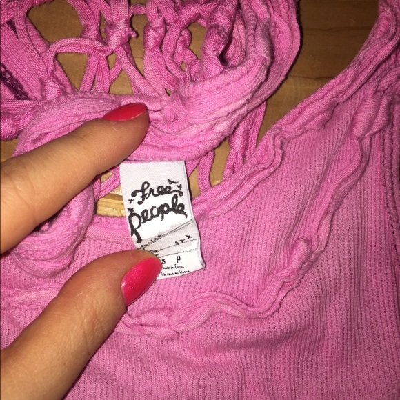 Small pink free people tank - Picture 3 of 4